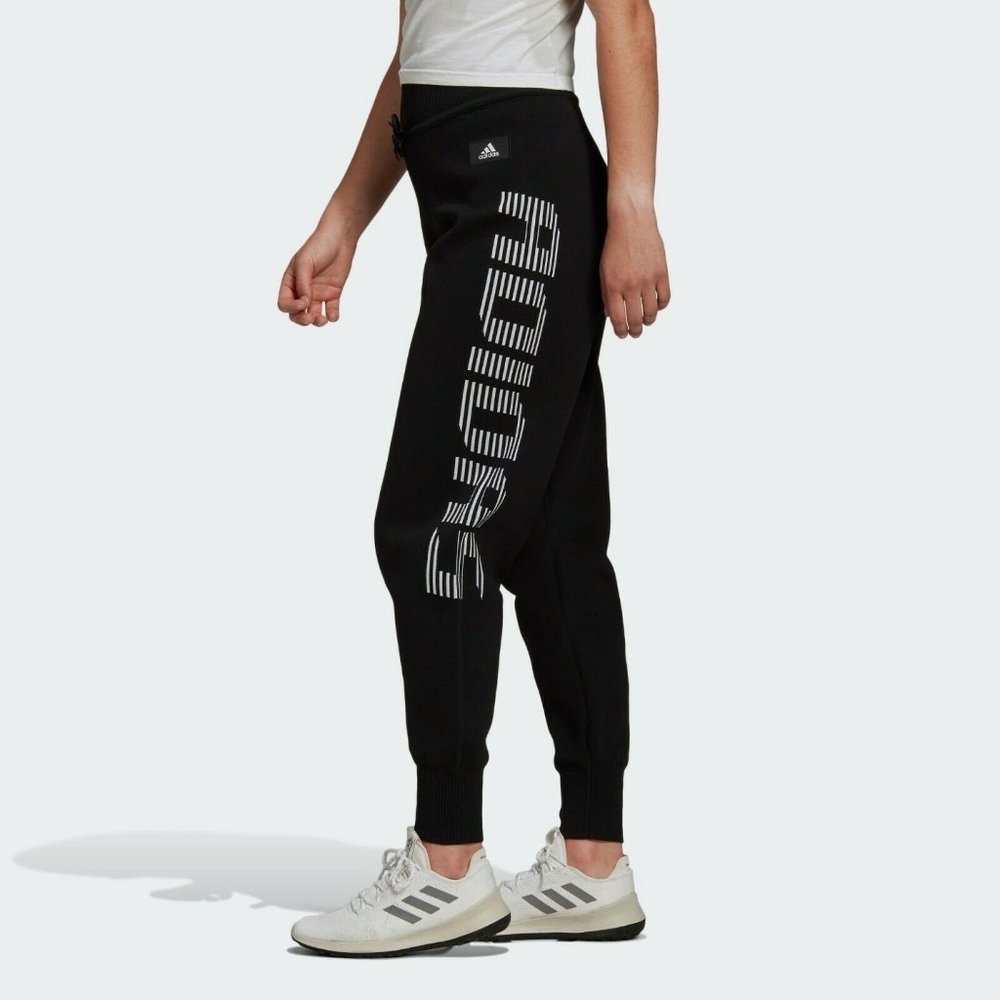 NEW adidas Women's Knit Logo Print Pants FS2401